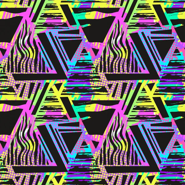 Patrón Sin Costura Textil Boho Diseño Moda Artesanal Estilo Tribal — Vector de stock