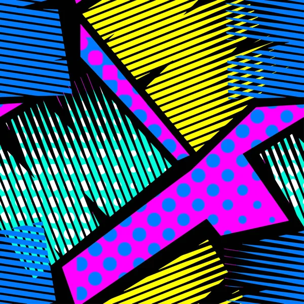 Patrón Grunge Sin Costura Geométrico Abstracto Plantilla Diseño Moderno Hipster — Vector de stock