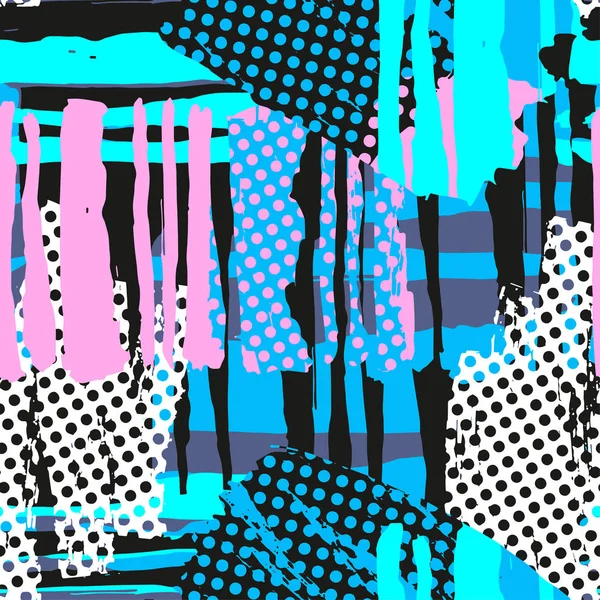Abstracte Geometrische Naadloze Ruwe Grunge Patroon Moderne Ontwerpsjabloon Hipster Trendy — Stockvector