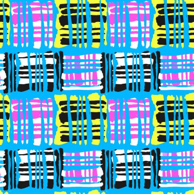 Soyut boyalı sorunsuz kaba grunge desen, modern tasarım şablonu. Hipster trendy boyalı stil doku, poster farklı doodle elemanları ile. Kentsel parlak gençlik Tekstil örnek