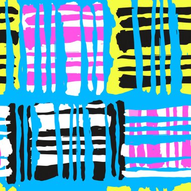 Soyut boyalı sorunsuz kaba grunge desen, modern tasarım şablonu. Hipster trendy boyalı stil doku, poster farklı doodle elemanları ile. Kentsel parlak gençlik Tekstil örnek