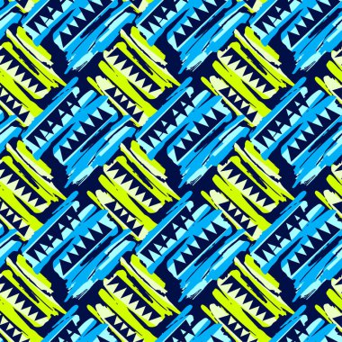 Sorunsuz kaba grunge desen soyut yüzey tasarım, modern tasarım şablonu. Trendy boyalı stil doku, poster farklı doodle elemanları ile. Kentsel parlak gençlik Tekstil örnek