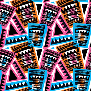 Sorunsuz brushpen doodle desen doku. Modaya uygun modern mürekkep sanatsal tasarım ile özgün ve benzersiz çizik, suluboya fotoğraflarda arka plan için bir logo, kartları, davetiyeleri, posterler, afişler.