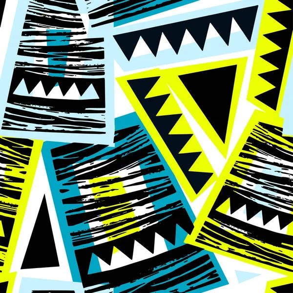 Nahtloser Pinselstift Doodle Muster Grunge Texture Trendy Moderne Tinte Künstlerisches — Stockvektor