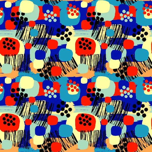 Abstrakte Florale Nahtlose Grobe Grunge Muster Moderne Design Vorlage Hipster — Stockvektor