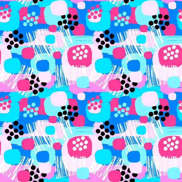 Modèle Abstrait Floral Sans Couture Rugueux Grunge Modèle Conception Moderne — Image vectorielle