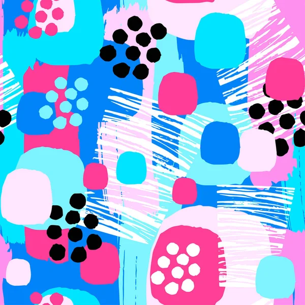 Абстрактний Квітковий Безшовний Грубий Гранжевий Візерунок Сучасний Шаблон Дизайну Хіпстерська — стоковий вектор