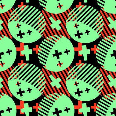 Soyut geometrik sorunsuz daireler desen, spor giyim baskı, gençlik parlak dinamik geometrik motif, grafiti tarzı modern triko, Mayo, tayt