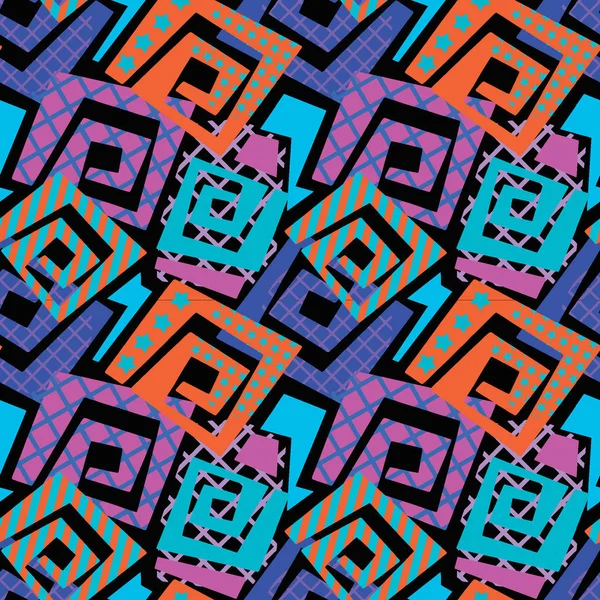 Abstracte Geometrische Naadloze Ruwe Grunge Patroon Moderne Ontwerpsjabloon Hipster Stijl — Stockvector