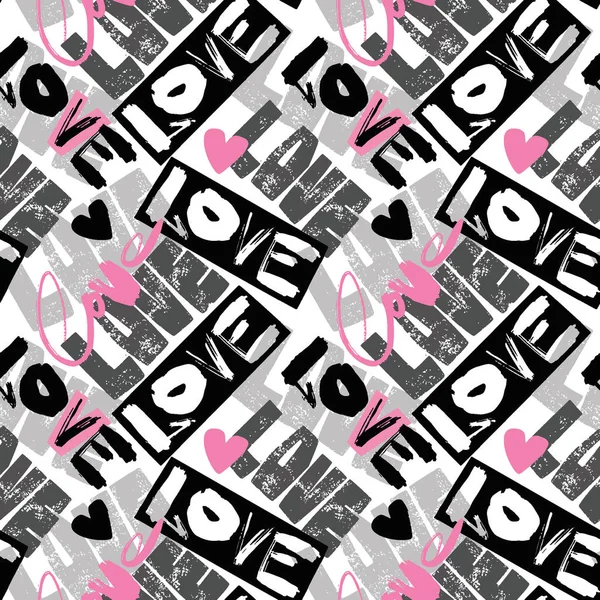 Modèle Motivation Filles Sans Couture Amour Impression Shirt Funky Avec — Image vectorielle