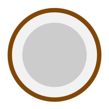 Hindistan cevizi dilimi düz simgesi tasarım