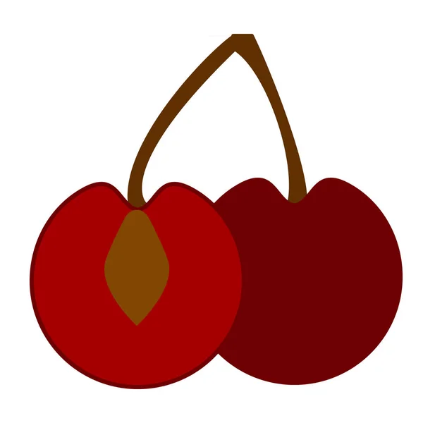 Vector illustration of cherry — Stock Vector