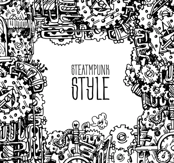 Cadre de style Steampunk — Image vectorielle