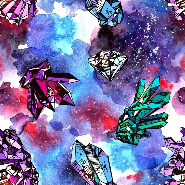 Hand drawn watercolor illustration space.