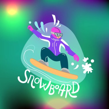 Güzel düz vektör çizim kış spor faaliyetleri.