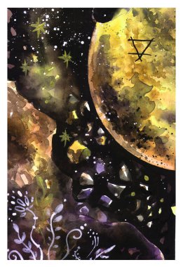 El kaliteli suluboya alanı çekilmiş. Klasik suluboya pai