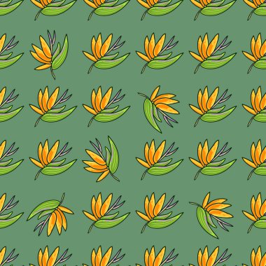 Güzel seamless modeli Dünya tropik el çekilmiş.