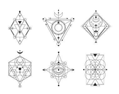 kutsal geometri vektör illüstrasyon. Logo, yoga mat ve giysi tasarımı için iyi. 