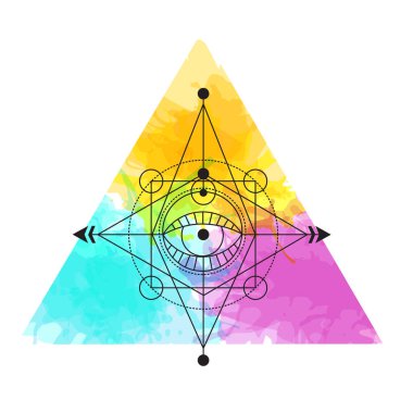 kutsal geometri vektör illüstrasyon. Logo, yoga mat ve giysi tasarımı için iyi. 