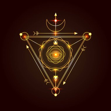 kutsal geometri vektör illüstrasyon. Logo, yoga mat ve giysi tasarımı için iyi. 