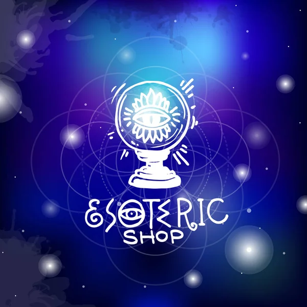 Колекція каракулів Esoteric Shop. Ілюстрація з намальованими руками магічними елементами . — стоковий вектор