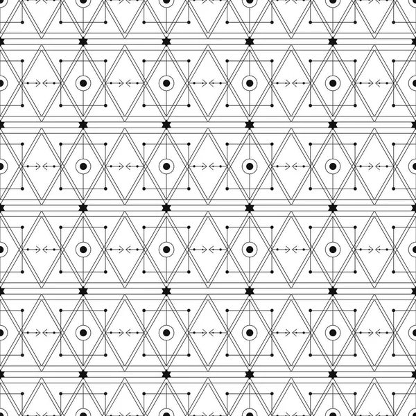 Géométrie motif abstrait sans couture. Style géométrique sacré . — Image vectorielle