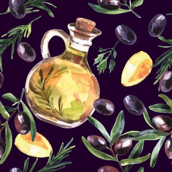 Иллюстрационное оливковое масло ручной работы . — стоковое фото