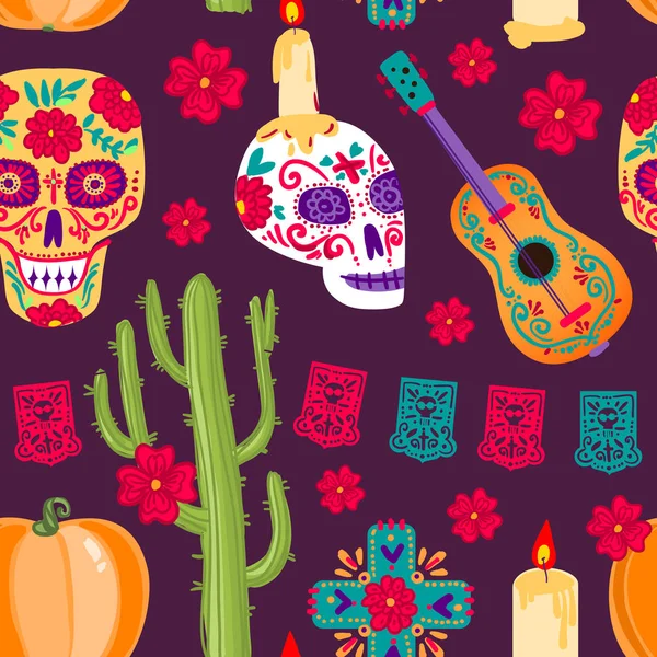 Dag av den döda vektor illustrationen. Dia de Los Muertos. — Stock vektor