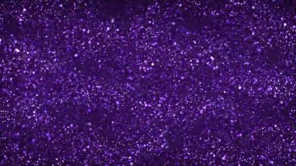 Paarse Glitter Deeltjes Achtergrond Naadloze Loops — Stockvideo