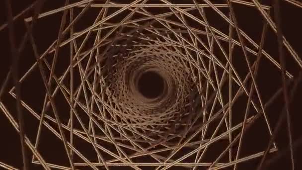 Fondo Astratto Spirale Oro Loop Senza Soluzione Continuità — Video Stock