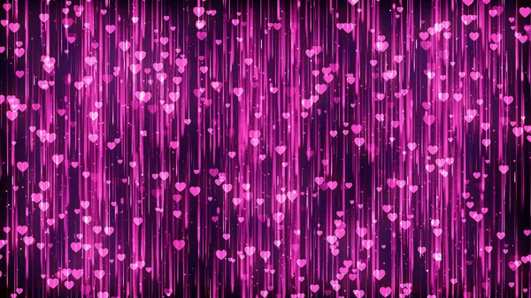 Hearts Magenta Particles Background — Stock Photo, Image