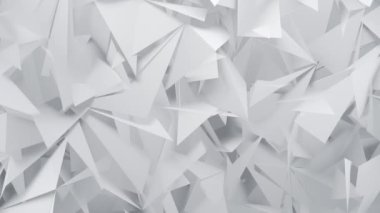 Beyaz Geometrik 3D Çokgenler