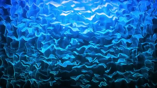 Синій хвилястий абстрактний фон — стокове відео