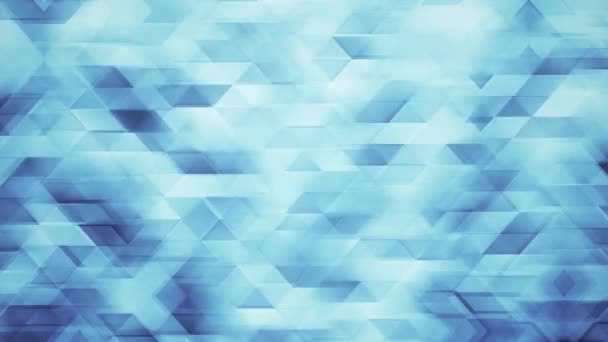 Blaue Dreiecke abstrakter Hintergrund — Stockvideo