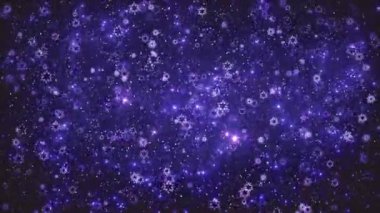 Noel Parıltısı Parçacıkları Mor Arkaplan