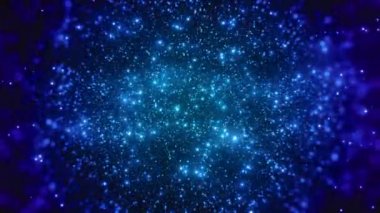 Parıldayan Mavi Parçacıklar Soyut Arkaplan