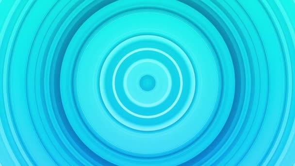 Círculos concéntricos Azul geométrico Fondo abstracto — Vídeo de stock