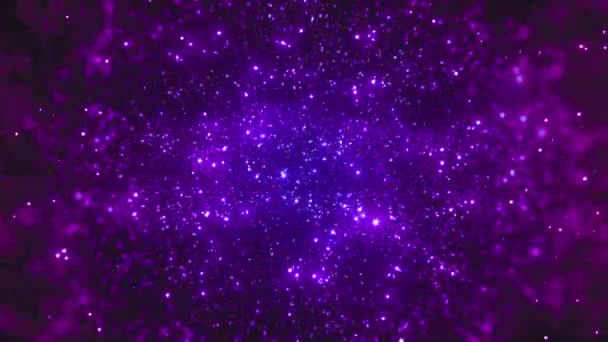 Glitter Purple Particles Abstrakter Hintergrund — Stockvideo