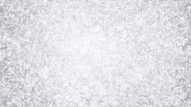 Белые частицы снега — стоковое видео