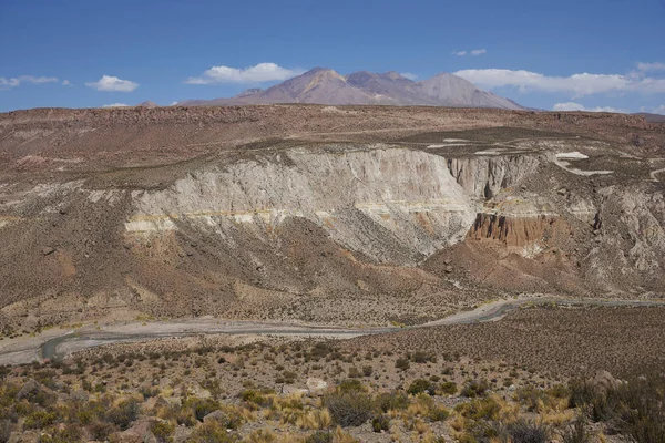 Cañón Del Río Lluta Recorriendo Altiplano Gran Altitud Del Norte —  Fotos de Stock