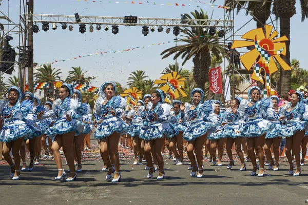 Arica Children January 2016 Caporales Dance Group Acting Annual Carnaval — 图库照片