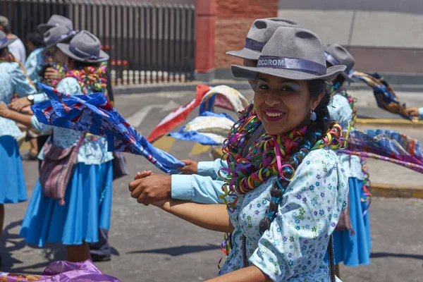 Arica Chile Januar 2016 Ethnische Tänzer Und Musiker Beim Alljährlichen — Stockfoto