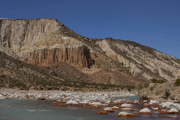 Rio Lluta Atravessando Vale Profundo Altiplano Norte Chile — Fotografia de Stock