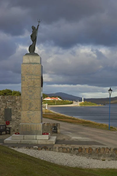 Stanley Falkland Islands January14 2017 Liberation Monument Stanley Capital Falkland — Stock Photo, Image