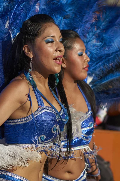 Arica Chile Ocak 2016 Con Tobas Dansçılar Yıllık Carnaval Andino — Stok fotoğraf