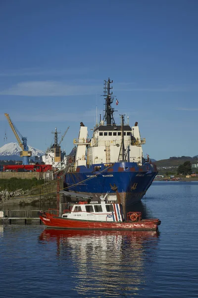 Puerto Montt Chile November 2017 Upptagen Port Puerto Montt Södra — Stockfoto