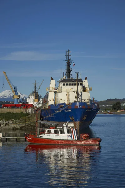 Puerto Montt Chili November 2017 Drukke Haven Van Puerto Montt — Stockfoto