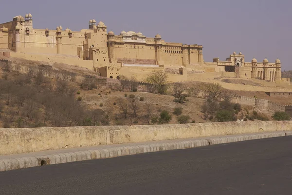 Amber Erőd Műemlék Épület Egykori Otthona Maharadzsa Jaipur Rajasthan Indiában — Stock Fotó