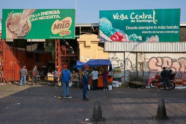 Santiago Chile April 2014 Side Entrance Central Fruit Vegetable Market — Stock Photo, Image