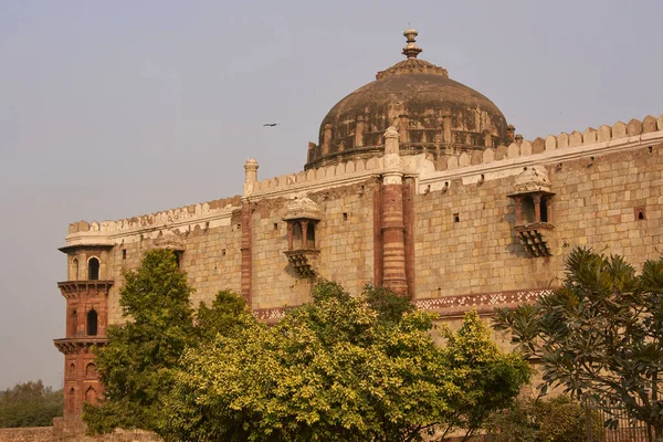 Дели Индия Января 2009 Историческая Мечеть Калаи Кухна Историческом Форте — стоковое фото